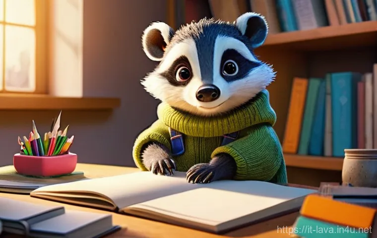 라바 제작 과정에서의 에피소드 - **The Genesis of a Whimsical Idea**
    *   **Prompt**: "A cozy, sunlit animation studio, a young fe...