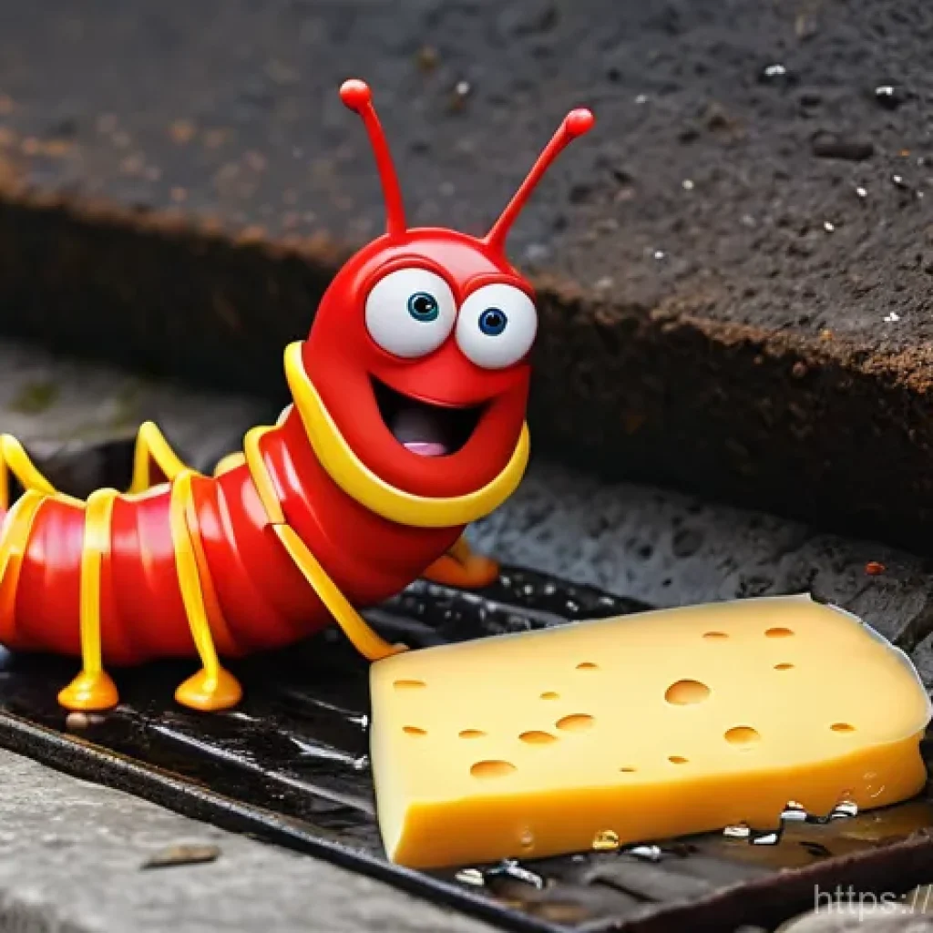 라바 애니메이션에서 쓰인 슬랩스틱 코미디 - **Prompt:** A vibrant CGI animation still depicting Red and Yellow Larva in a classic slapstick scen...