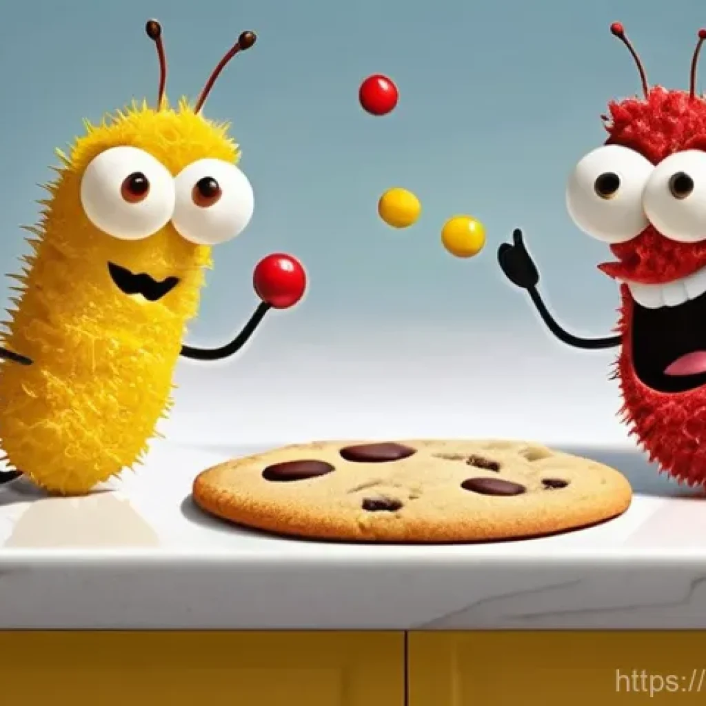 라바의 인스타그램 인기 게시물 - **Prompt:** A vibrant, cartoonish illustration featuring two animated larvae characters, one bright ...