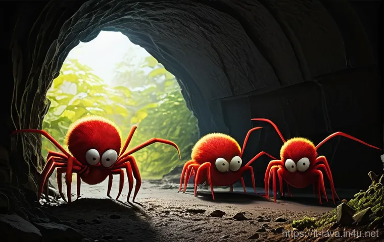 라바 캐릭터가 표현하는 감정의 종류 - **Prompt: Curious Larva's Clumsy Encounter with a Human Gadget**
    "A vivid and amusing illustrati...