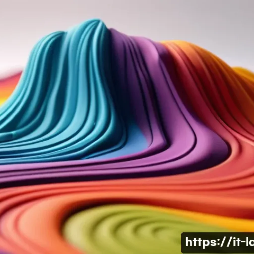라바와 스톱모션 제작 비교 - A close-up scene of a fluid lava animation made with soft, colorful plasticine, showing smooth, orga...