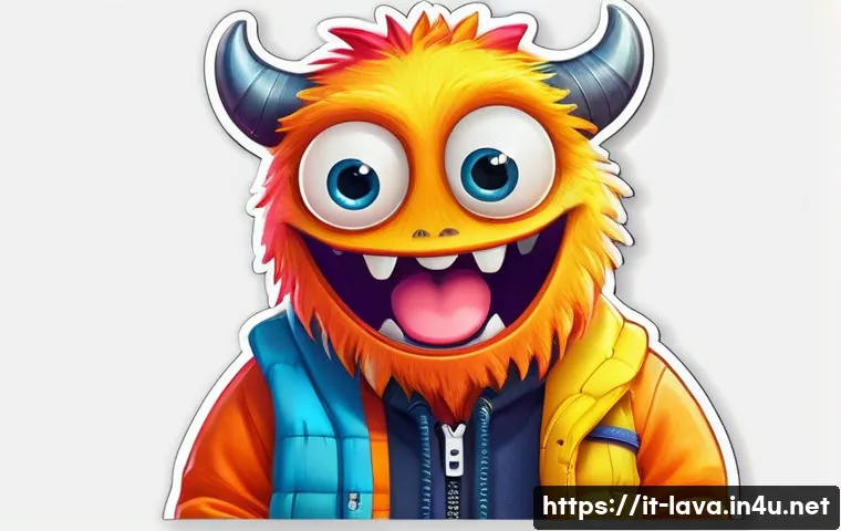 라바 관련 이모티콘과 스티커 소개 - A vibrant, animated sticker design featuring a cute, colorful cartoon monster expressing a range of ...