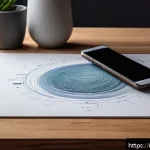 Home 22 라바 굿즈 제작 비하인드 스토리 - A sleek, modern gadget design concept sketch on a wooden desk surrounded by sustainable materials sa...