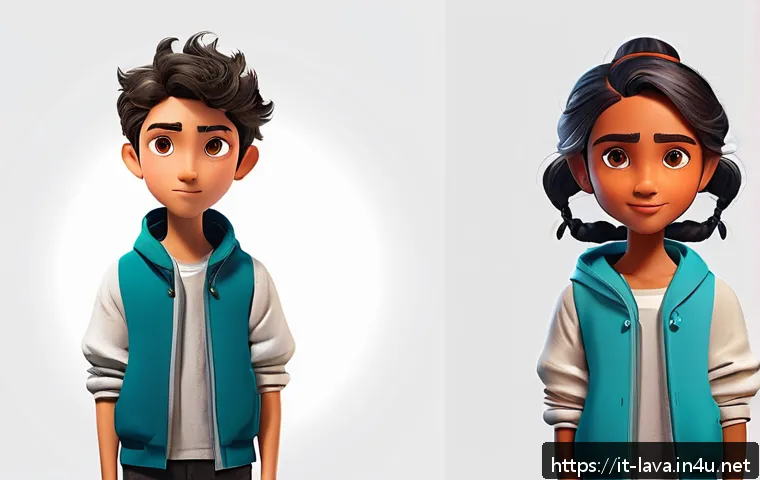 라바 캐릭터 개발 스토리 - A detailed character design sketch of a young animated protagonist inspired by the creative process ...